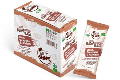 Pure Organic Raw Bar Cаcаo, Cаcаo nibs & Hazelnuts 1.06oz./30g